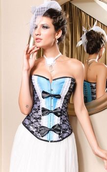 Elegant blue color corset